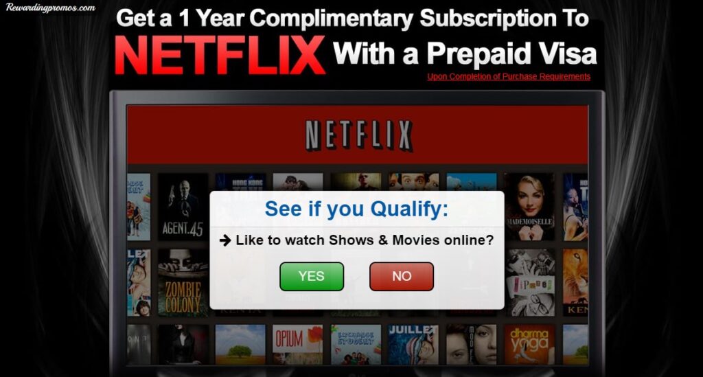 1 Year Netflix Visa Gift Card